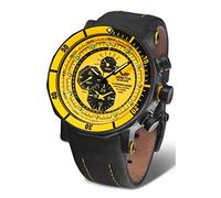 Vostok Europe lunokhod 2 Herren Uhr analog Quarzwerk mit Leder Armband YM86-620C504