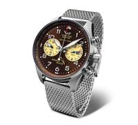 Vostok Europe Space Race Herrenuhr Chronograph mit Milanaiseband 20 ATM Datum 325A665-B