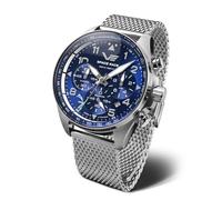 Vostok Europe Space Race Herrenuhr Chronograph mit Milanaiseband 20 ATM Datum 325A742-B