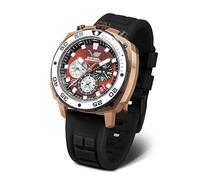 VOSTOK Europe Systema Periodicum Chronograph 20ATM K1 Herren Quarzuhr Mineralglas mit Wechselarmband, Phosphor, Armband