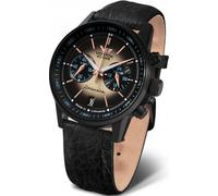 Vostok Europe Unisex Chronograph Japanisches Quarzwerk Uhr mit Leder Armband VK64-560C691