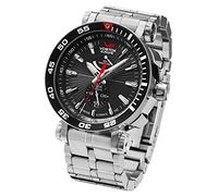 Vostok Europe YN84 Energia Rocket Herrenuhr mit Edelstahl-Armband, automatische Reserve, 30 ATM, Datum, 575a538-b, Armband