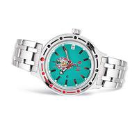Vostok Germany Herren Uhr KGB Automatik 2416, Edelstahl, 41mm, 200m wasserdicht, grünes Zifferblatt, türkis, Sammlerstück