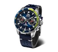 Vostok Europe Uhren 6S21-225A708-SIBLAU Herrenuhr Chronograph Rocket N1 Blau/Neongelb