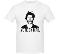 Vote by Mail Ted Kaczynski Pullover Men's Crewneck T-Shirt Short Sleeve Top Unisex Pure Cotton Tee White L