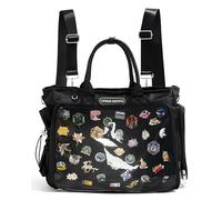 VOUSXLLEZ Großer Ita-Rucksack, Schultertasche, Umhängetasche, Handtasche mit Einsatz, Kawaii Ita Geldbörse, für Pin-Display, Kpop-Fan, Anime-Nadeln nicht im Lieferumfang enthalten, Schwarz