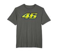 VR-46 - Herren T-Shirt, Schwarz, S, Kurzarm, Crew-Ausschnitt, Klassisch, Sport, Unisex, Adult, Number 46