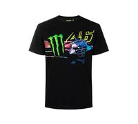 Valentino Rossi Unisex Vr46 Monster Dual Line T-Shirt, Schwarz, XXL