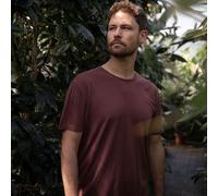 Vresh Clothing Ravi - Regular Fit T-Shirt aus Tencel-Mix Rotbraun L