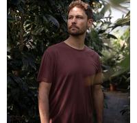 Vresh Clothing Ravi - Regular Fit T-Shirt aus Tencel-Mix Rotbraun M