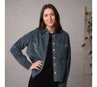 Vresh Clothing Vani - Cord Hemd aus Biobaumwolle BLAUGRAU L