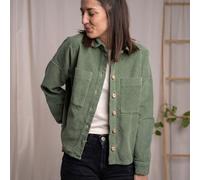 Vresh Clothing Vani - Cord Hemd aus Biobaumwolle HELLGRÜN S