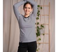 Vresh Clothing Vee - Longsleeve aus Biobaumwolle, Gestreift S/W Gestreift S/W XL