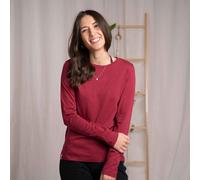 Vresh Clothing Vee - Longsleeve aus Biobaumwolle Kirschrot XL