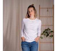 Vresh Clothing Vee - Longsleeve aus Biobaumwolle weiß XL