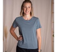 Vresh Clothing Veli - Crop T-Shirt aus Tencel-Mix Rauchblau L