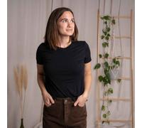 Vresh Clothing Veli - Crop T-Shirt aus Tencel-Mix Schwarz L