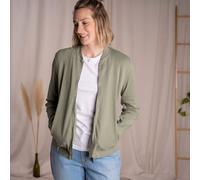Vresh Clothing Velia - Zip Weste aus Biobaumwolle Salbei XL