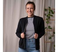 Vresh Clothing Velia - Zip Weste aus Biobaumwolle SCHWARZ XL