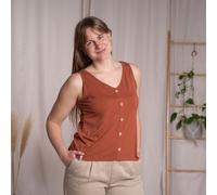 Vresh Clothing Veline - Button Top aus Tencel-Mix Clay XL