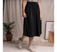 Vresh Clothing Velipa - Midi Rock aus Tencel-Mix Schwarz XS