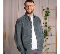 Vresh Clothing Vinley - Cord Hemd aus Biobaumwolle Balsamgrün S