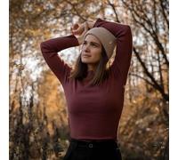 Vresh Clothing Viyola - Turtle Neck Longsleeve aus Biobaumwolle Mahagoni L