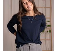 Vresh Clothing Vleur, 3/4-Longsleeve aus Biobaumwoll-Mix Navy XL