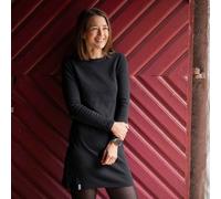 Vresh Clothing Vlora - Langarmkleid aus Biobaumwolle Schwarz S