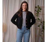 Vresh Clothing Vreia, Kurze Strickjacke aus Biobaumwolle Schwarz XS-M