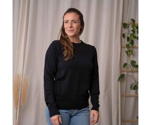 Vresh Clothing Vrenja, Klassischer Strickpullover aus Biobaumwolle Schwarz S