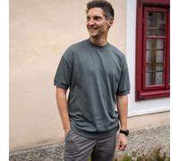 Vresh Clothing Vriedl - Oversized T-Shirt aus Heavy-Jersey Biobaumwolle Tannengrün XL