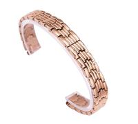 VRKRTVBLB 8 mm 10 mm 12 mm 14 mm Uhrenarmband aus Edelstahl, massive Metallbänder, Zubehör for Männer und Frauen(Rose Gold,10mm)