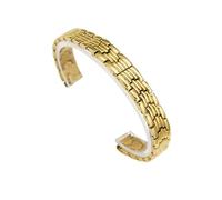 VRKRTVBLB 8 mm 10 mm 12 mm 14 mm Uhrenarmband aus Edelstahl, massive Metallbänder, Zubehör for Männer und Frauen(Gold,10mm)