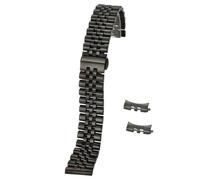 VRKRTVBLB Edelstahl-Metall-Uhrenarmband 12-22 mm for Herren und Damen mit gebogenen Enden, geeignet for Smart Quartz(B,16mm)