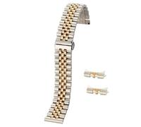 VRKRTVBLB Edelstahl-Metall-Uhrenarmband 12-22 mm for Herren und Damen mit gebogenen Enden, geeignet for Smart Quartz(D,18mm)