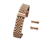 VRKRTVBLB Edelstahl-Metall-Uhrenarmband 12-22 mm for Herren und Damen mit gebogenen Enden, geeignet for Smart Quartz(F,19mm)