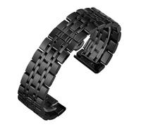VRKRTVBLB Edelstahl-Uhrenarmband, universelle Riemen, Armband, 18 mm, 20 mm, 22 mm, Uhrengürtel-Zubehör(BK,22mm)