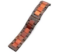 VRKRTVBLB Schnellverschluss-Uhrenarmband aus Holz, 20 mm, 22 mm, Unisex-Uhrenarmband, Holzarmband(Black red,22mm)