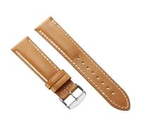 VRKRTVBLB Schnellverschluss-Uhrenarmband aus Leder, 18 mm, 20 mm, 22 mm, for Damen und Herren(Yellow,22mm)