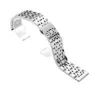 VRKRTVBLB Uhrenarmband aus Edelstahl, 14-22 mm, Armband aus massivem Metall, Zubehör for Männer und Frauen(Silver,14mm)