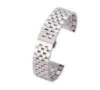 VRKRTVBLB Uhrenarmband aus massivem Edelstahl, 10-24 mm, Zubehörbänder for Männer und Frauen(Silver,16mm)