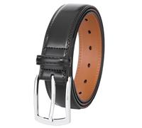 VRLEGEND Ledergürtel Herren Gürtel Herren Leder 35mm für Business und Formelle Anlässe, Anzuggürtel Herrengürtel mit Geschenkbox (110cm, Schwarz)