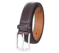 VRLEGEND Ledergürtel Herren Gürtel Herren Leder 35mm für Business und Formelle Anlässe, Anzuggürtel Herrengürtel mit Geschenkbox (120cm, Braun)