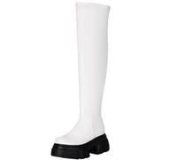 Vrupons Damen Einzigartige Elegante Schick Herbst Winter Dicke Sohle Über Knie Stiefel