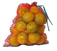Vrysac - 100 Netzbeutel für 5 kg Frucht, Maße 32 x 44 cm, roter Raschel-Mesh-Sack für Orangen, Netzbeutel mit Binde, für 5 kg Zwiebeln, 5 kg Zitronen, 3 kg Nüsse, rot, 5 Kg