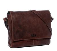 VS SID & VAIN große Laptoptasche Messenger Bag echt Leder - 15 Zoll Laptop Business-Tasche Spencer - Umhängetasche mit extra Laptop-Hülle - Ledertasche Herren Damen braun handgefertigt