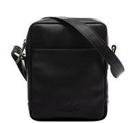 VS SID & VAIN kleine Umhängetasche echt Leder - Herrentasche Dublin mit Schultergurt - Schultertasche Herren und Damen Ledertasche schwarz handgefertigt