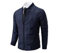 Vsadsau Herren-Fleece-Pullover, Mantel, lässig, Business, Reißverschluss, Strickjacke, langärmelig, Baseball-Übermantel, 8870 Navy, M