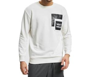 vsct Clubwear Herren Crew-Neck Pullover mit Logo-Patch auf der Brusttasche Sweat-Shirt 5643317 Weiß M
